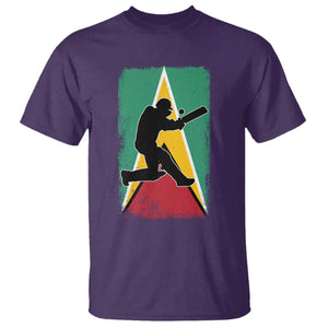 Guyana Cricket T Shirt Retro Vintage Sport Guyanese Flag West Indies Cricket Fan TS10 Purple Print Your Wear