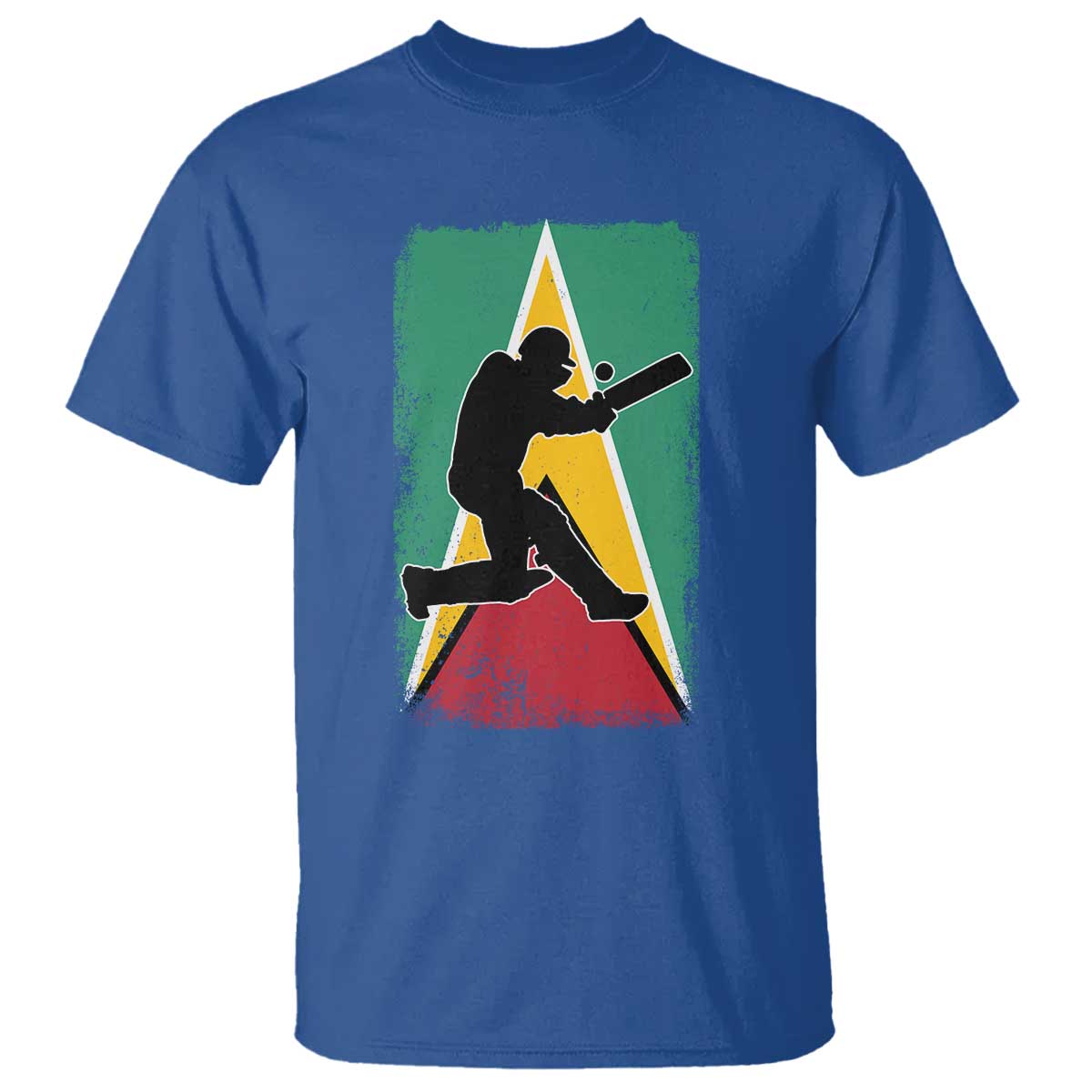 Guyana Cricket T Shirt Retro Vintage Sport Guyanese Flag West Indies Cricket Fan TS10 Royal Blue Print Your Wear