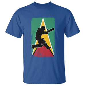 Guyana Cricket T Shirt Retro Vintage Sport Guyanese Flag West Indies Cricket Fan TS10 Royal Blue Print Your Wear
