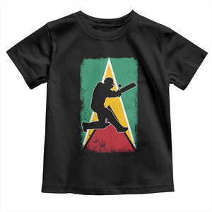 Guyana Cricket Toddler T Shirt Retro Vintage Sport Guyanese Flag West Indies Cricket Fan TS10 Black Print Your Wear