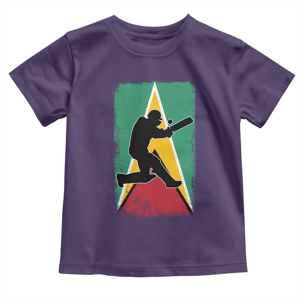Guyana Cricket Toddler T Shirt Retro Vintage Sport Guyanese Flag West Indies Cricket Fan TS10 Purple Print Your Wear