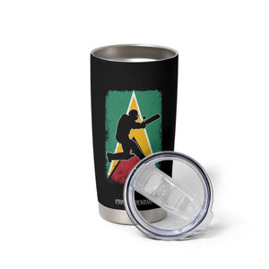 Guyana Cricket Tumbler Cup Retro Vintage Sport Guyanese Flag West Indies Cricket Fan TS10 Print Your Wear