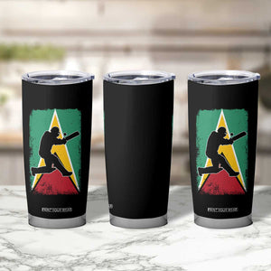 Guyana Cricket Tumbler Cup Retro Vintage Sport Guyanese Flag West Indies Cricket Fan TS10 Print Your Wear
