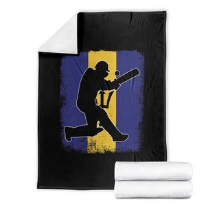 Barbados Cricket Throw Blanket Retro Vintage Sport Bajan Flag West Indies Cricket Fan TS10 Black Print Your Wear