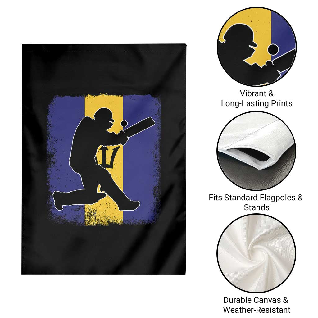 Barbados Cricket Garden Flag Retro Vintage Sport Bajan Flag West Indies Cricket Fan TS10 Print Your Wear
