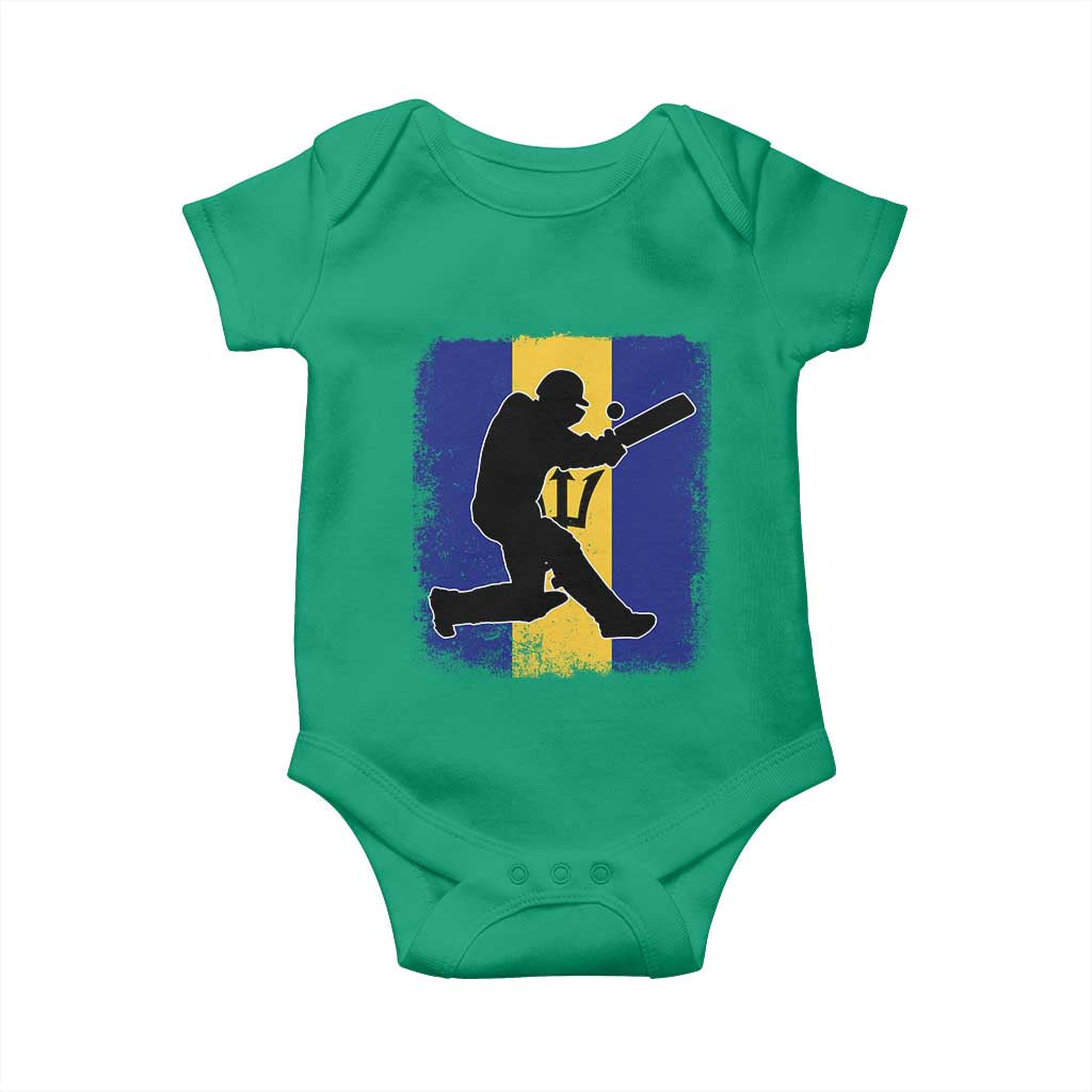 Barbados Cricket Baby Onesie Retro Vintage Sport Bajan Flag West Indies Cricket Fan TS10 Irish Green Print Your Wear