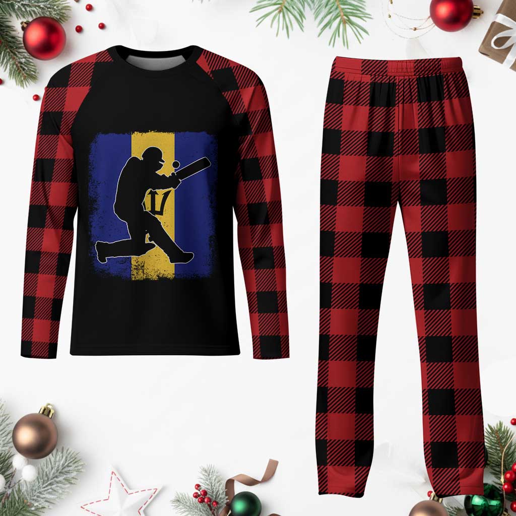 Barbados Cricket Plaid Pajama Set Retro Vintage Sport Bajan Flag West Indies Cricket Fan TS10 Buffalo Plaid Print Your Wear