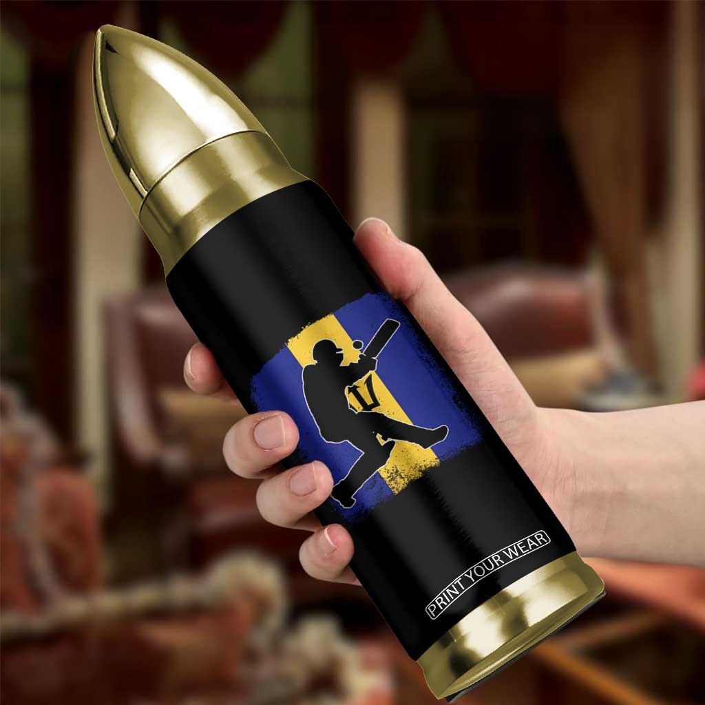 Barbados Cricket Bullet Tumbler Retro Vintage Sport Bajan Flag West Indies Cricket Fan TS10 Print Your Wear
