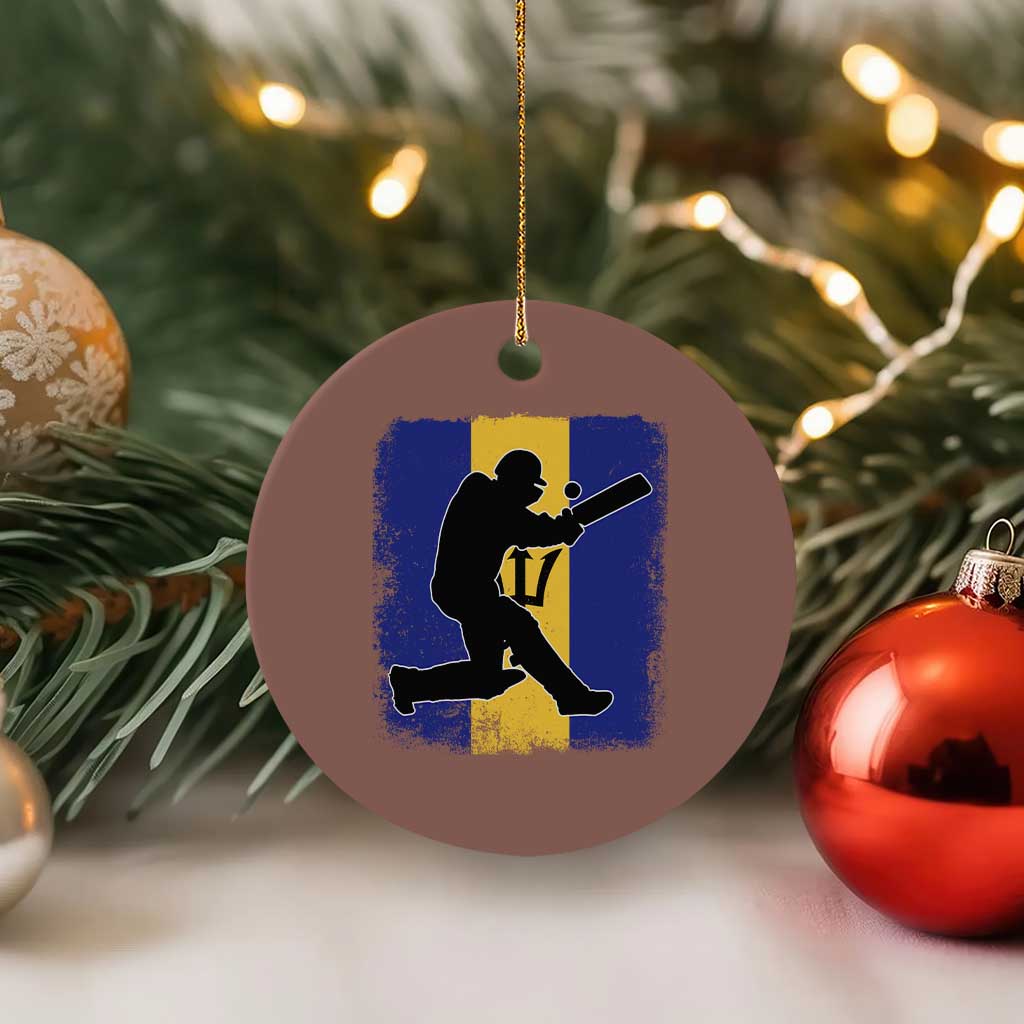 Barbados Cricket Ceramic Ornament Retro Vintage Sport Bajan Flag West Indies Cricket Fan TS10 1pc Mocha Print Your Wear