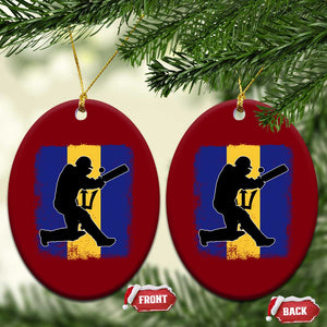 Barbados Cricket Ceramic Ornament Retro Vintage Sport Bajan Flag West Indies Cricket Fan TS10 Print Your Wear