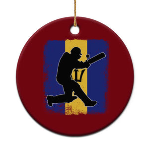 Barbados Cricket Ceramic Ornament Retro Vintage Sport Bajan Flag West Indies Cricket Fan TS10 1pc Red Print Your Wear
