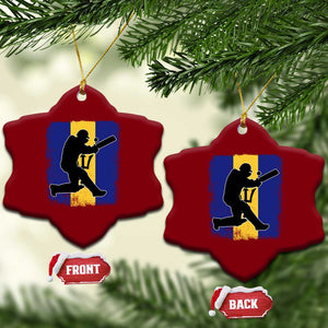 Barbados Cricket Ceramic Ornament Retro Vintage Sport Bajan Flag West Indies Cricket Fan TS10 Print Your Wear