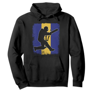 Barbados Cricket Hoodie Retro Vintage Sport Bajan Flag West Indies Cricket Fan TS10 Black Print Your Wear