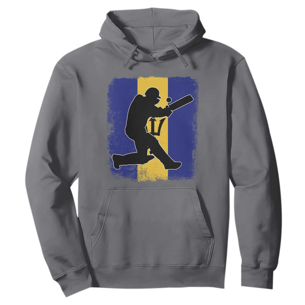 Barbados Cricket Hoodie Retro Vintage Sport Bajan Flag West Indies Cricket Fan TS10 Charcoal Print Your Wear
