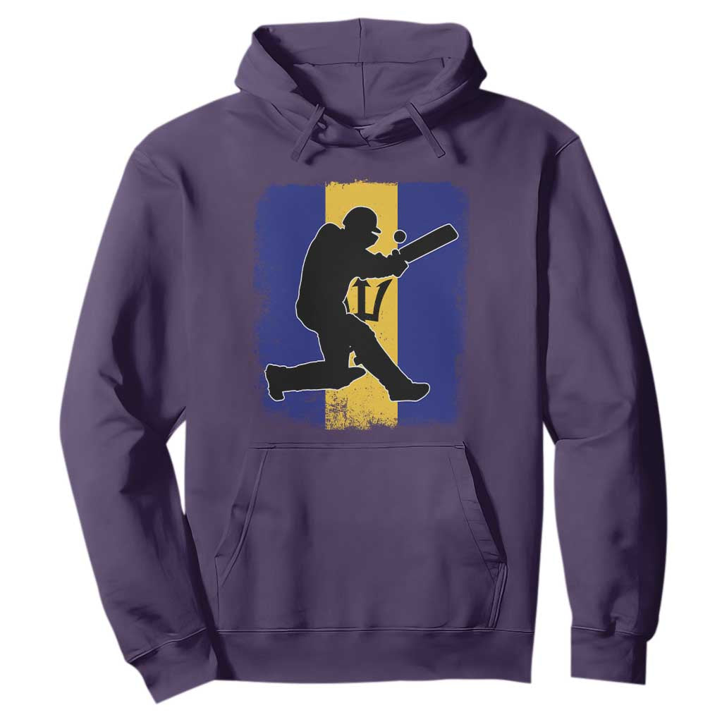 Barbados Cricket Hoodie Retro Vintage Sport Bajan Flag West Indies Cricket Fan TS10 Purple Print Your Wear