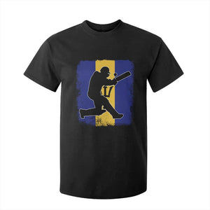 Barbados Cricket T Shirt For Kid Retro Vintage Sport Bajan Flag West Indies Cricket Fan TS10 Black Print Your Wear