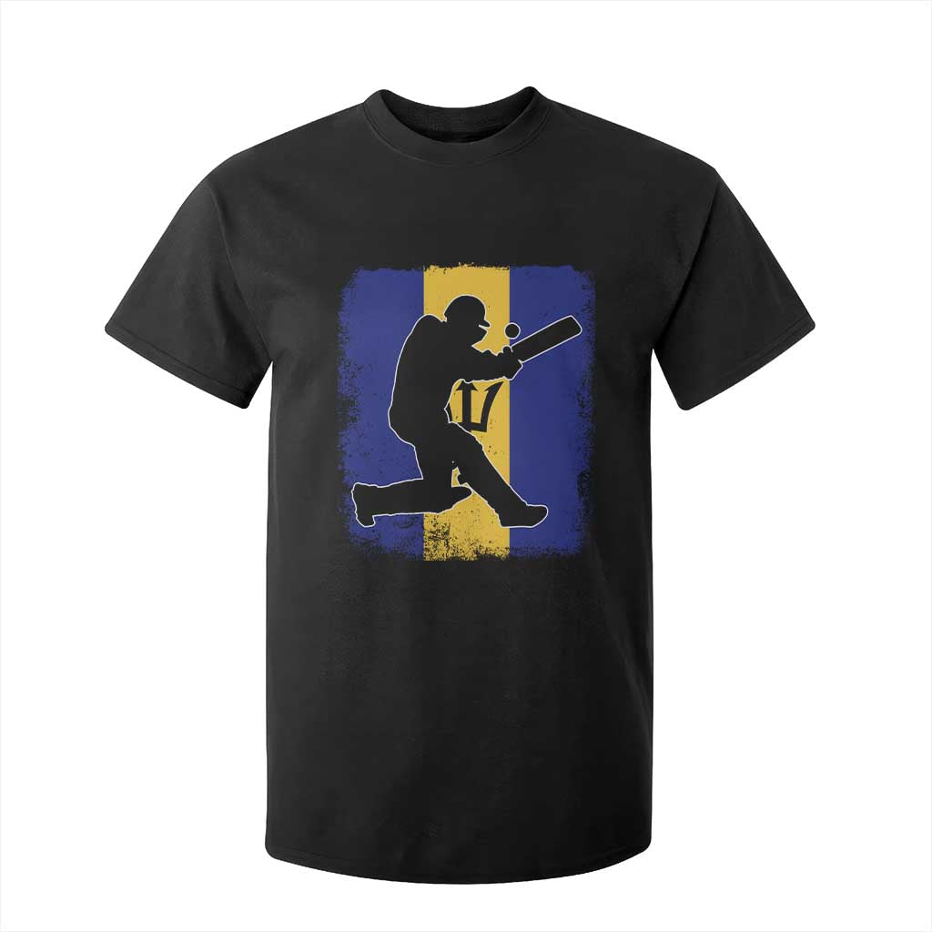 Barbados Cricket T Shirt For Kid Retro Vintage Sport Bajan Flag West Indies Cricket Fan TS10 Black Print Your Wear