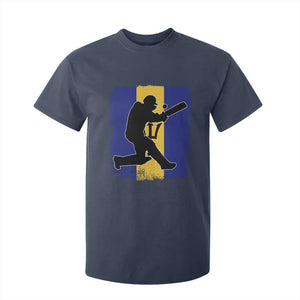 Barbados Cricket T Shirt For Kid Retro Vintage Sport Bajan Flag West Indies Cricket Fan TS10 Navy Print Your Wear