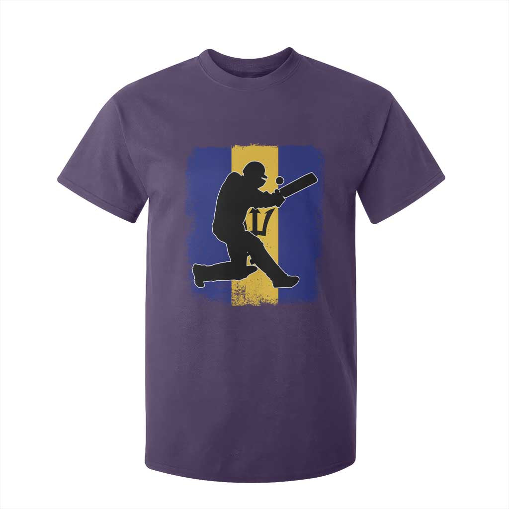 Barbados Cricket T Shirt For Kid Retro Vintage Sport Bajan Flag West Indies Cricket Fan TS10 Purple Print Your Wear