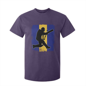 Barbados Cricket T Shirt For Kid Retro Vintage Sport Bajan Flag West Indies Cricket Fan TS10 Purple Print Your Wear