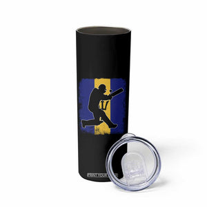 Barbados Cricket Skinny Tumbler Retro Vintage Sport Bajan Flag West Indies Cricket Fan TS10 Print Your Wear