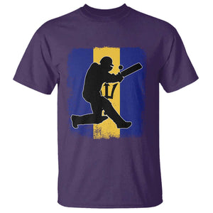 Barbados Cricket T Shirt Retro Vintage Sport Bajan Flag West Indies Cricket Fan TS10 Purple Print Your Wear
