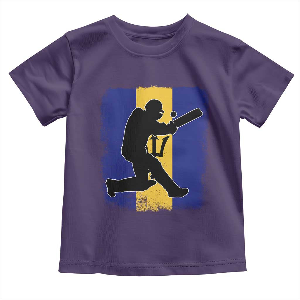 Barbados Cricket Toddler T Shirt Retro Vintage Sport Bajan Flag West Indies Cricket Fan TS10 Purple Print Your Wear