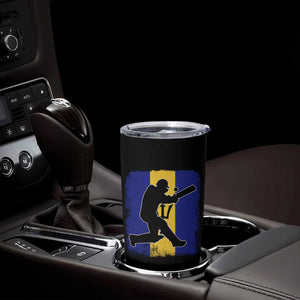 Barbados Cricket Tumbler Cup Retro Vintage Sport Bajan Flag West Indies Cricket Fan TS10 Print Your Wear
