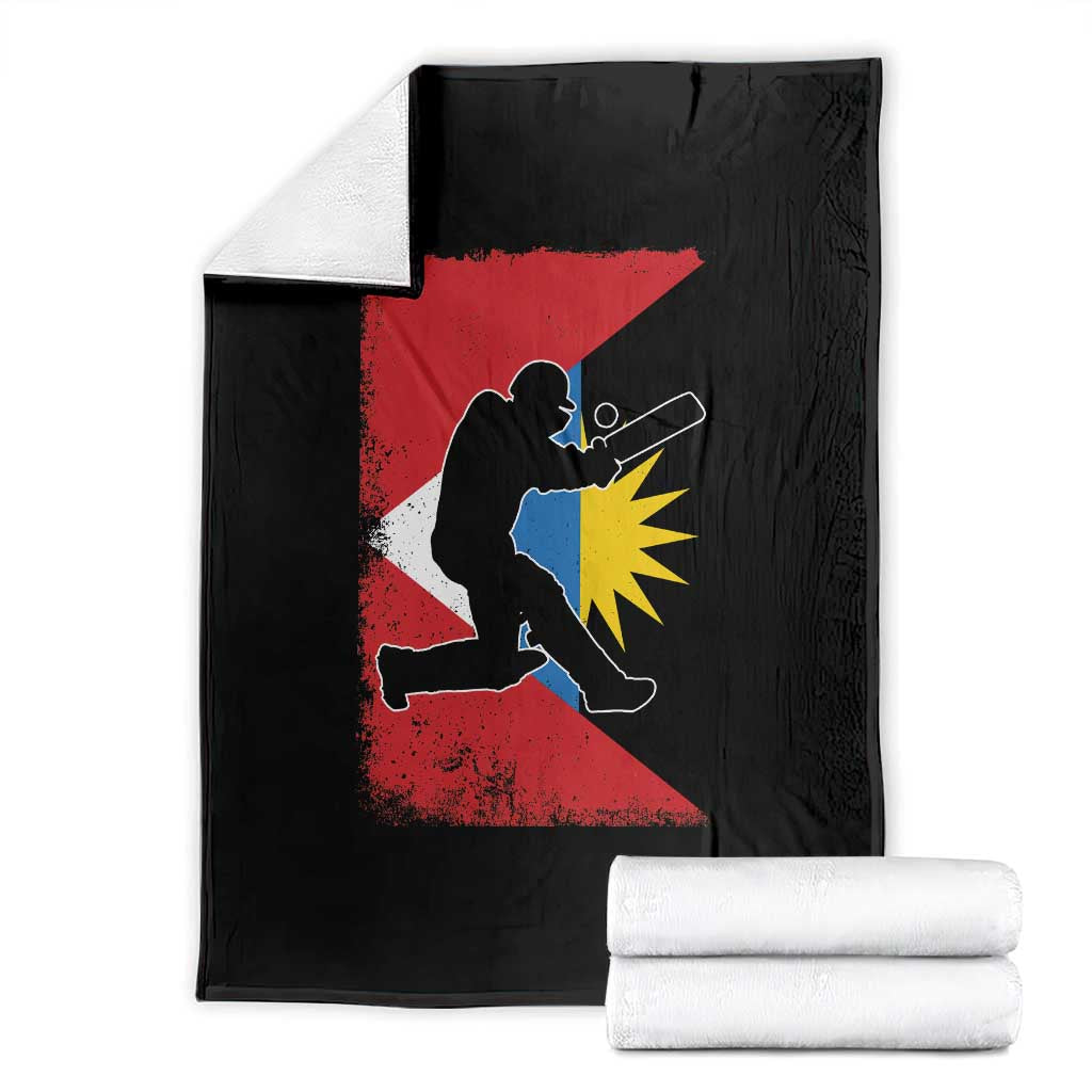 Antigua and Barbuda Cricket Throw Blanket Retro Vintage Sport Antiguan Flag West Indies Cricket Fan TS10 Black Print Your Wear