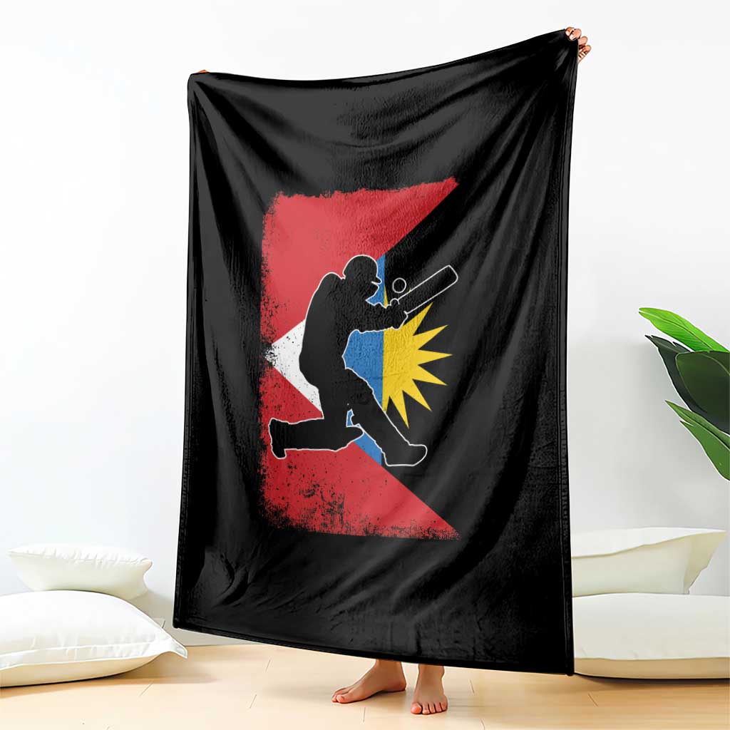 Antigua and Barbuda Cricket Throw Blanket Retro Vintage Sport Antiguan Flag West Indies Cricket Fan TS10 Print Your Wear
