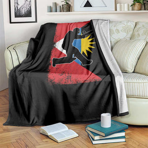 Antigua and Barbuda Cricket Throw Blanket Retro Vintage Sport Antiguan Flag West Indies Cricket Fan TS10 Print Your Wear