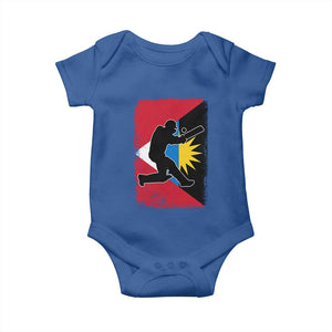 Antigua and Barbuda Cricket Baby Onesie Retro Vintage Sport Antiguan Flag West Indies Cricket Fan TS10 Royal Blue Print Your Wear