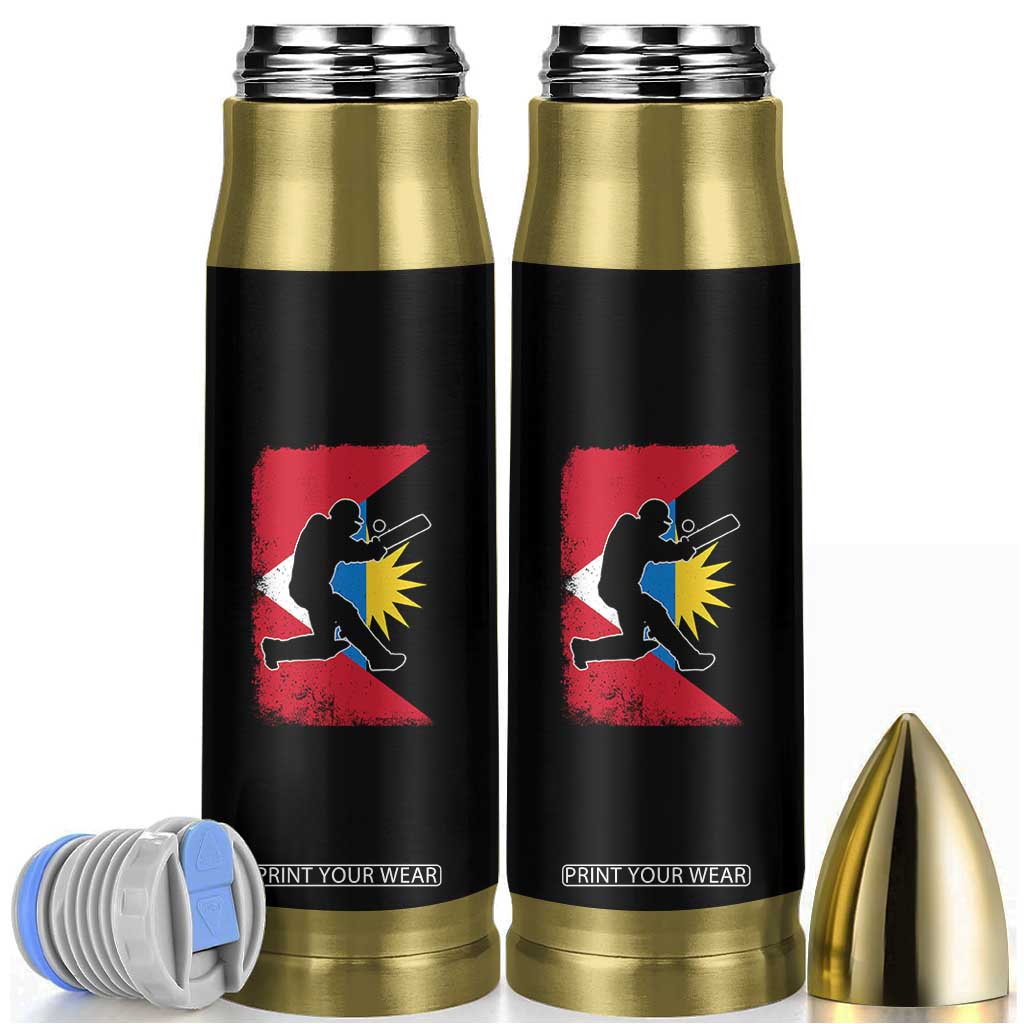 Antigua and Barbuda Cricket Bullet Tumbler Retro Vintage Sport Antiguan Flag West Indies Cricket Fan TS10 Black Print Your Wear