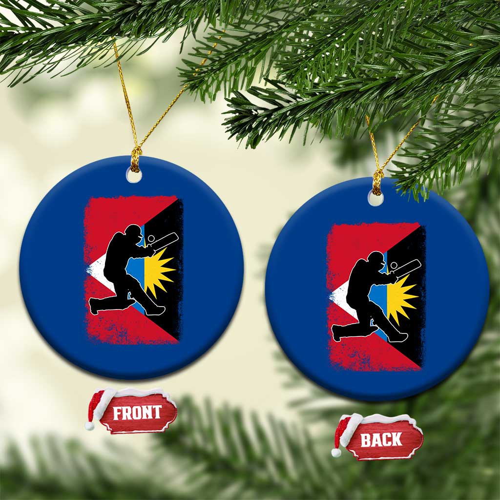 Antigua and Barbuda Cricket Ceramic Ornament Retro Vintage Sport Antiguan Flag West Indies Cricket Fan TS10 1pc Blue Print Your Wear
