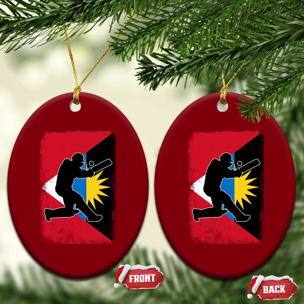 Antigua and Barbuda Cricket Ceramic Ornament Retro Vintage Sport Antiguan Flag West Indies Cricket Fan TS10 Print Your Wear