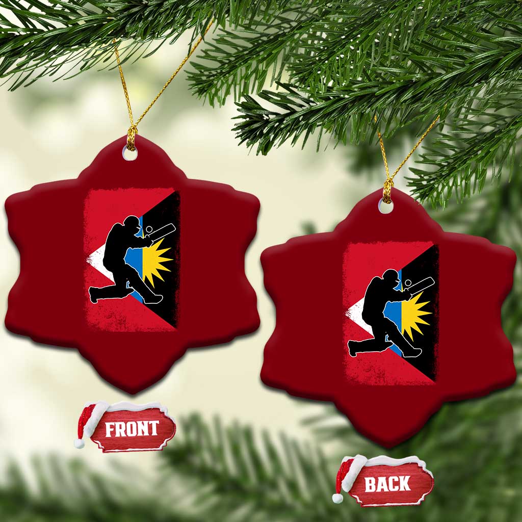 Antigua and Barbuda Cricket Ceramic Ornament Retro Vintage Sport Antiguan Flag West Indies Cricket Fan TS10 Print Your Wear