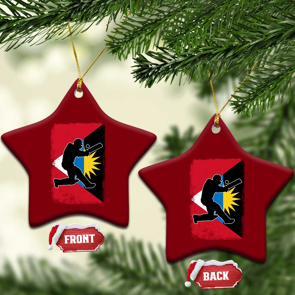 Antigua and Barbuda Cricket Ceramic Ornament Retro Vintage Sport Antiguan Flag West Indies Cricket Fan TS10 Print Your Wear