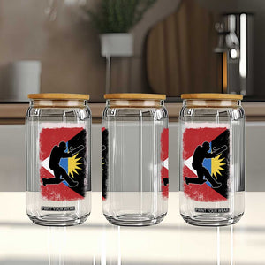 Antigua and Barbuda Cricket Glass Can Retro Vintage Sport Antiguan Flag West Indies Cricket Fan TS10 Print Your Wear