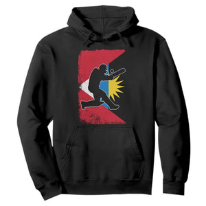 Antigua and Barbuda Cricket Hoodie Retro Vintage Sport Antiguan Flag West Indies Cricket Fan TS10 Black Print Your Wear