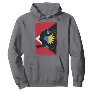 Antigua and Barbuda Cricket Hoodie Retro Vintage Sport Antiguan Flag West Indies Cricket Fan TS10 Charcoal Print Your Wear