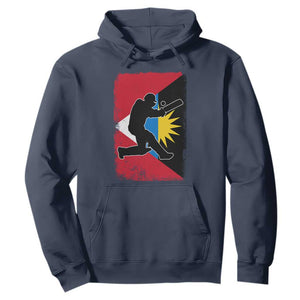 Antigua and Barbuda Cricket Hoodie Retro Vintage Sport Antiguan Flag West Indies Cricket Fan TS10 Navy Print Your Wear