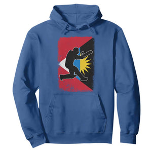 Antigua and Barbuda Cricket Hoodie Retro Vintage Sport Antiguan Flag West Indies Cricket Fan TS10 Royal Blue Print Your Wear