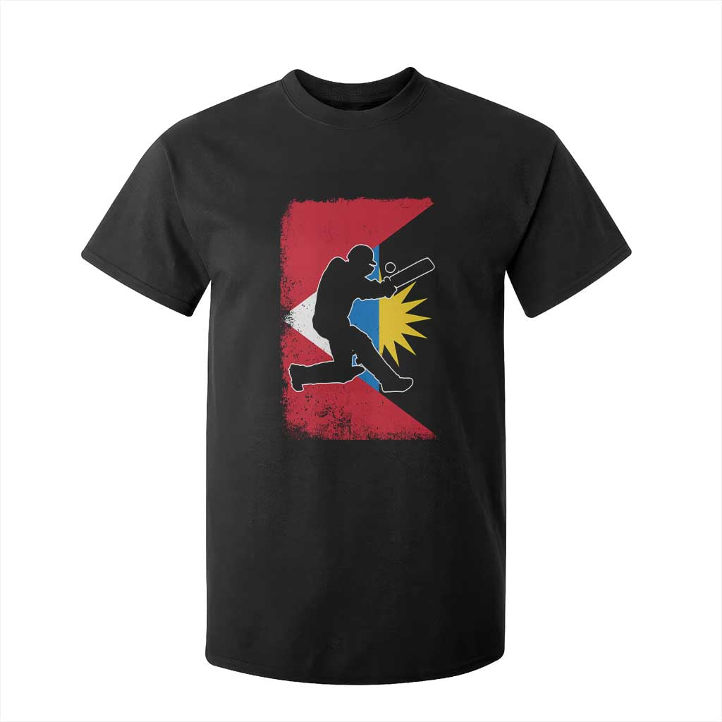 Antigua and Barbuda Cricket T Shirt For Kid Retro Vintage Sport Antiguan Flag West Indies Cricket Fan TS10 Black Print Your Wear