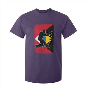 Antigua and Barbuda Cricket T Shirt For Kid Retro Vintage Sport Antiguan Flag West Indies Cricket Fan TS10 Purple Print Your Wear