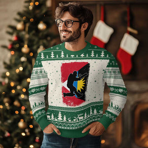 Antigua and Barbuda Cricket Ugly Christmas Sweater Retro Vintage Sport Antiguan Flag West Indies Cricket Fan TS10 Beige Green Print Your Wear