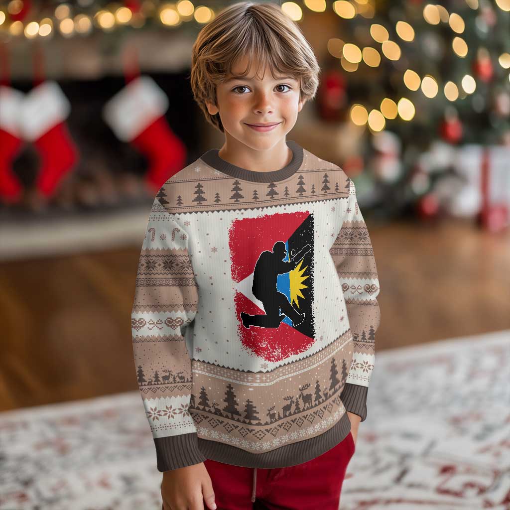 Antigua and Barbuda Cricket Ugly Christmas Sweater Retro Vintage Sport Antiguan Flag West Indies Cricket Fan TS10 Mocha Mousse Print Your Wear