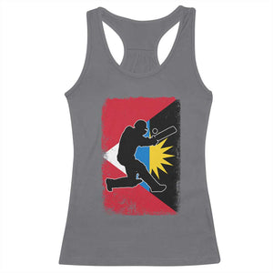 Antigua and Barbuda Cricket Racerback Tank Top Retro Vintage Sport Antiguan Flag West Indies Cricket Fan TS10 Charcoal Print Your Wear