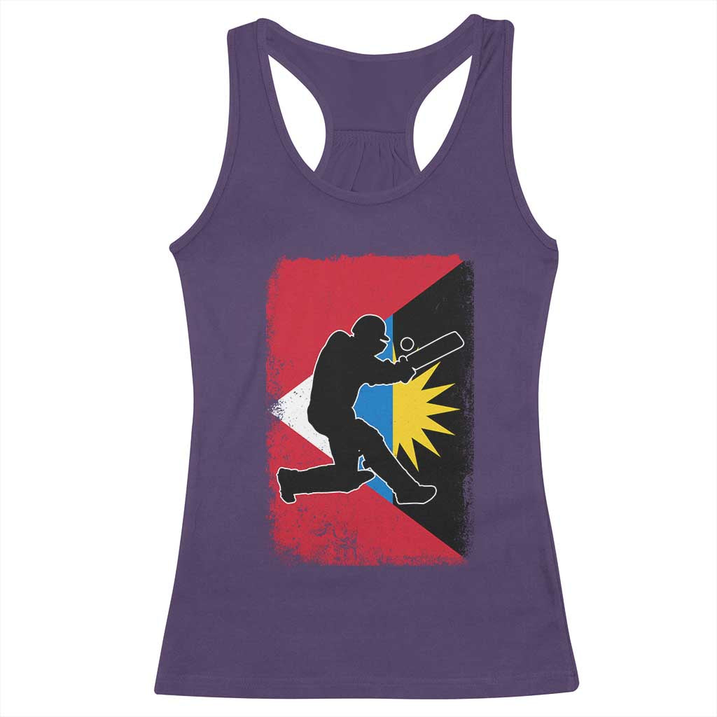 Antigua and Barbuda Cricket Racerback Tank Top Retro Vintage Sport Antiguan Flag West Indies Cricket Fan TS10 Purple Print Your Wear