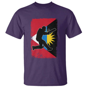 Antigua and Barbuda Cricket T Shirt Retro Vintage Sport Antiguan Flag West Indies Cricket Fan TS10 Purple Print Your Wear
