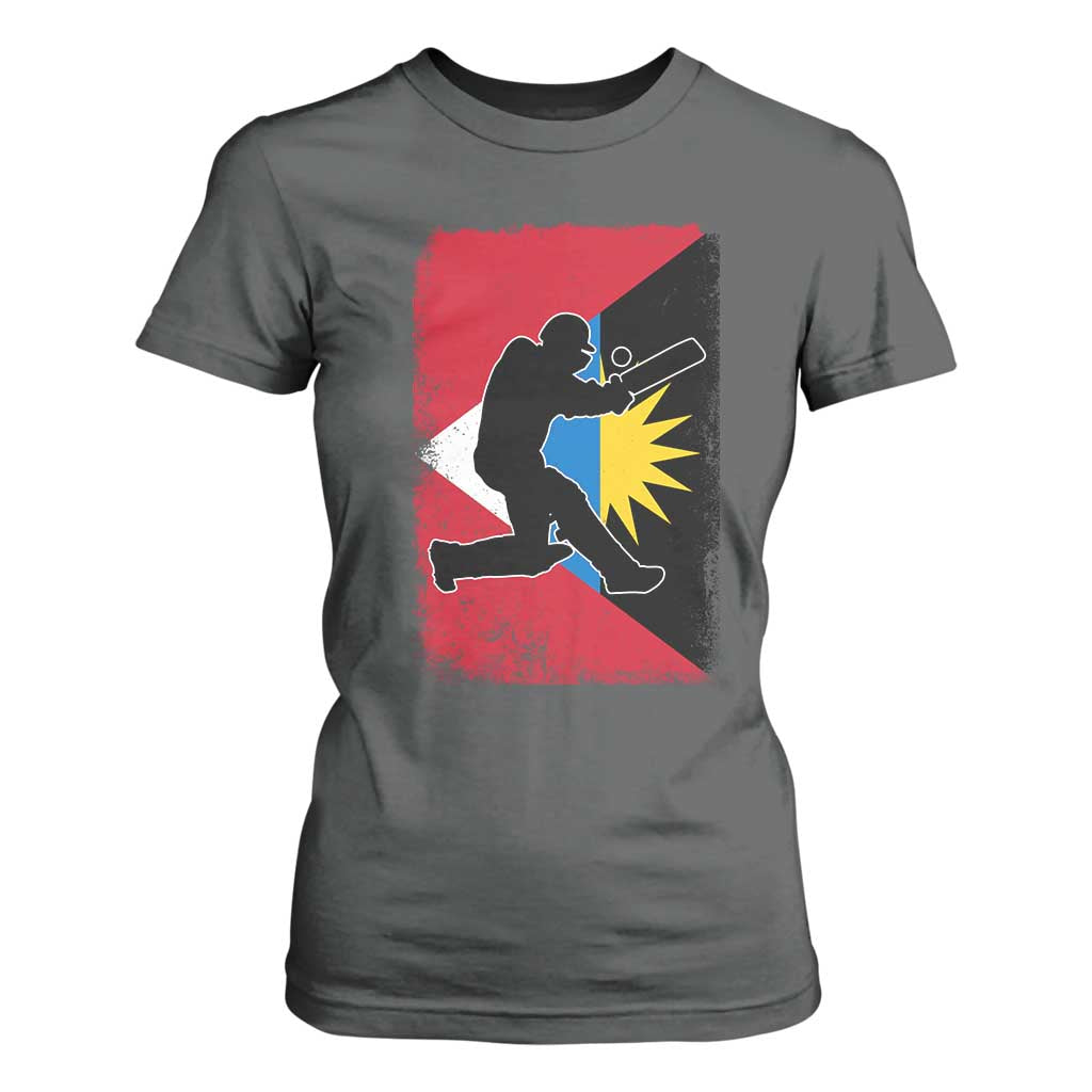 Antigua and Barbuda Cricket T Shirt For Women Retro Vintage Sport Antiguan Flag West Indies Cricket Fan TS10 Dark Heather Print Your Wear